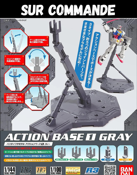 Action Base 1 (Gris) - Accessoire Bandai Model Kit