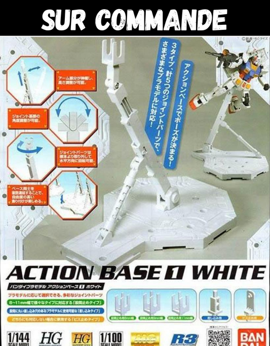 Action Base 1 (Blanc) - Accessoire Bandai Model Kit