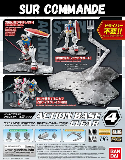 Action Base 4 (Clear) - Accessoire Bandai Model Kit