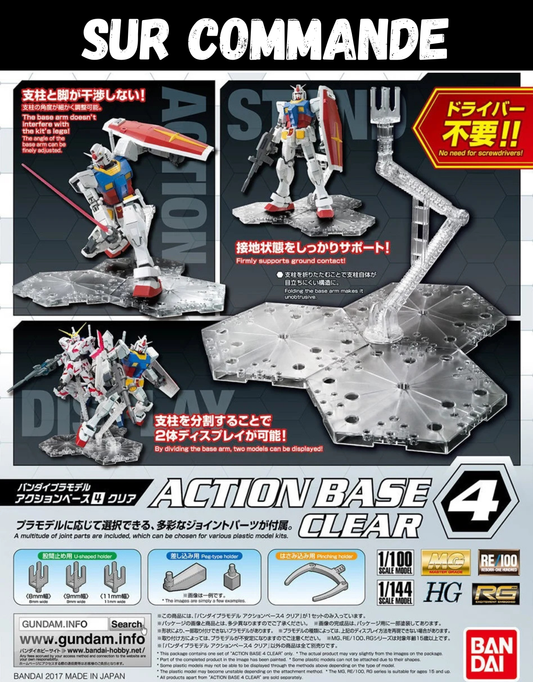 Action Base 4 (Clear) - Accessoire Bandai Model Kit