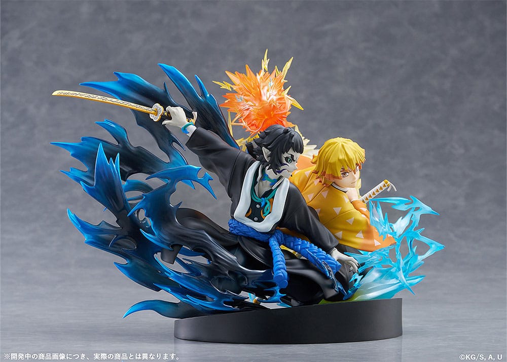 012027 - Demon Slayer: Kimetsu no Yaiba - Zenitsu Agatsuma & Kaigaku - Statuette Aniplex