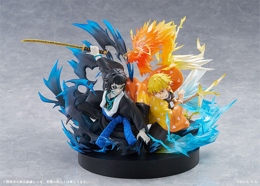 012027 - Demon Slayer: Kimetsu no Yaiba - Zenitsu Agatsuma & Kaigaku - Statuette Aniplex
