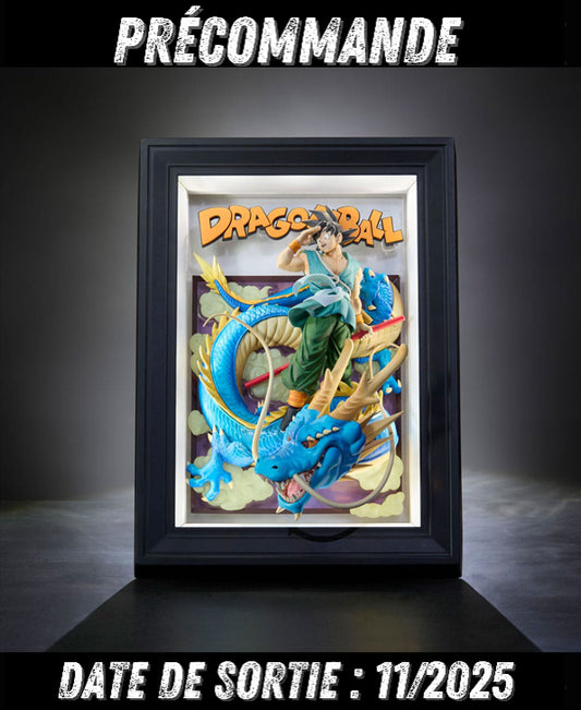 112025 - Dragon Ball Z - Son Goku & Dragon - Tableau en 3D Relief Tamashi Nation
