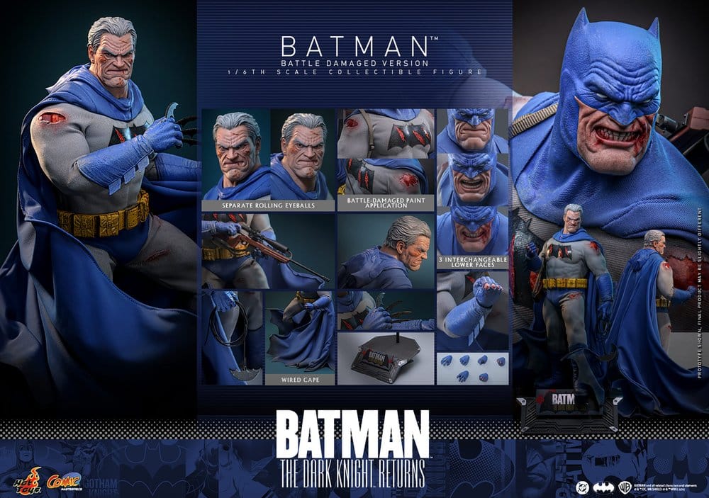 062027 - The Dark Knight Returns - Batman (Battle Damaged) – Figurine Articulée Hot Toys