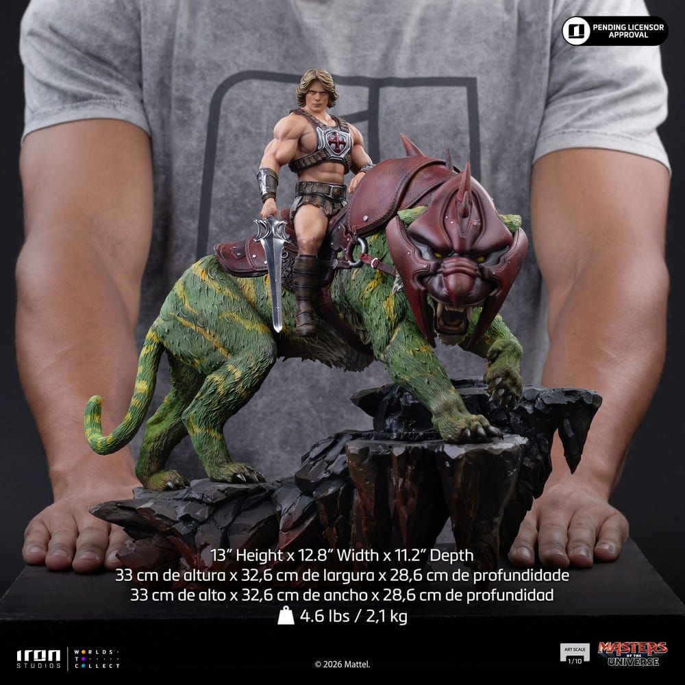 052027 - Masters of the Universe statuette He-Man and Battle Cat 33 cm Iron Studios Art Scale 1/10