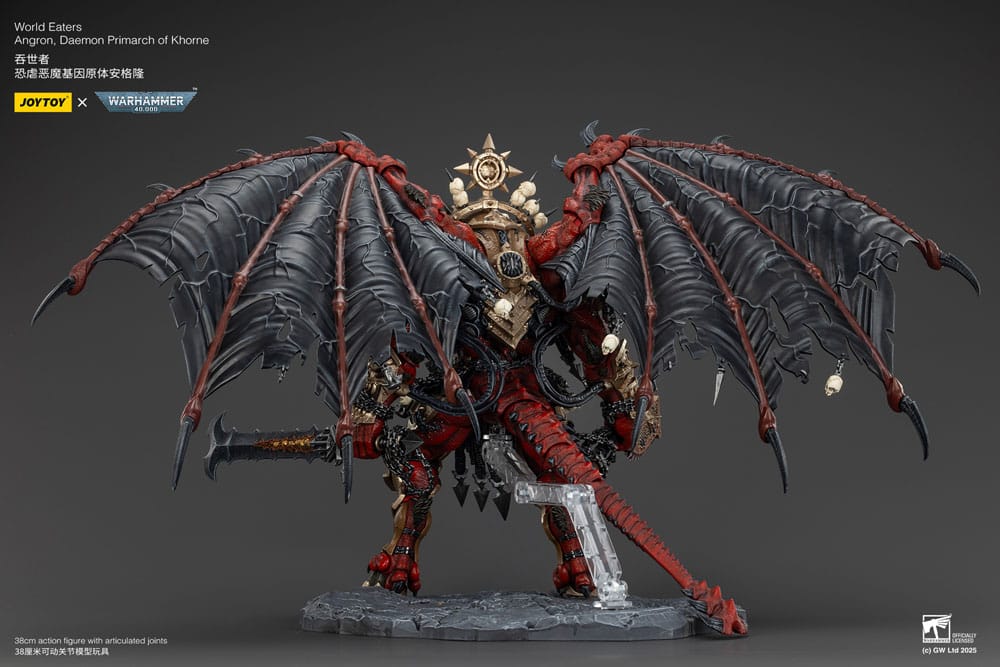 022026 - Warhammer 40k - World Eaters Angron Daemon Primarch of Khorne - Figurine Articulée JoyToy