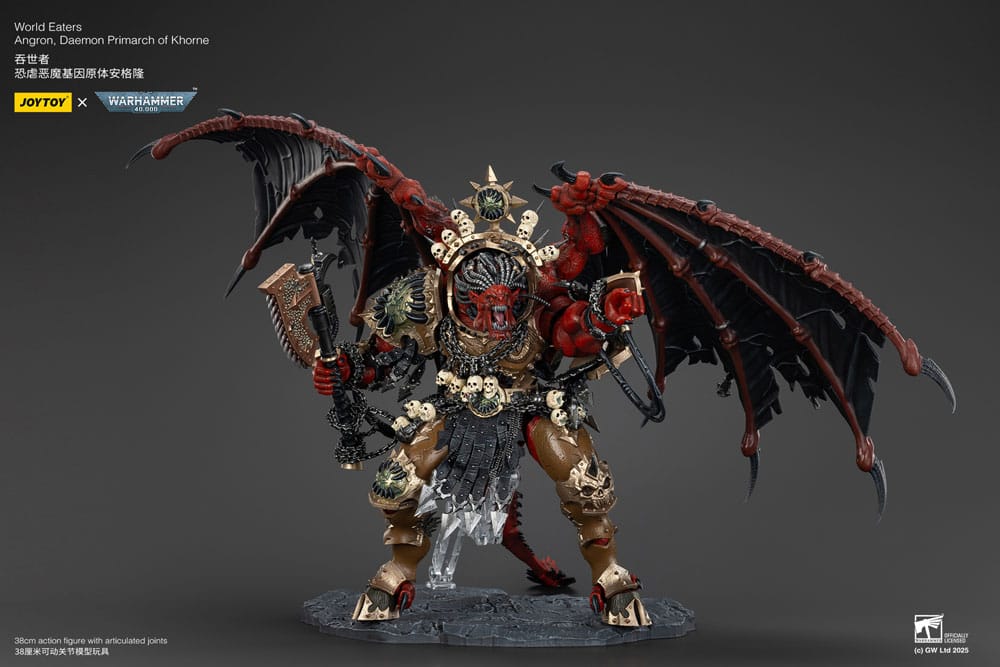 022026 - Warhammer 40k - World Eaters Angron Daemon Primarch of Khorne - Figurine Articulée JoyToy