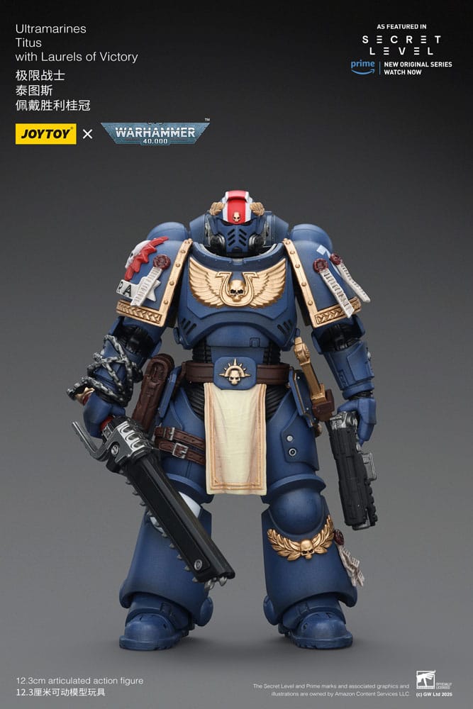 032026 - Warhammer 40K -  Ultramarines Titus with Laurels of Victory  - Figurine Articulée JoyToy