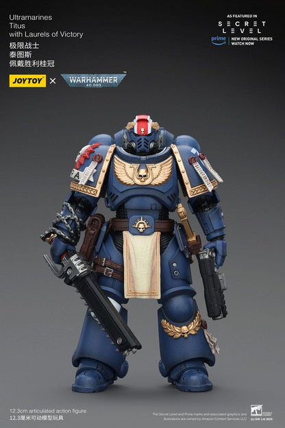 032026 - Warhammer 40K -  Ultramarines Titus with Laurels of Victory  - Figurine Articulée JoyToy
