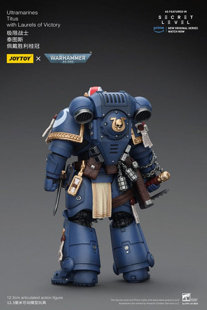 032026 - Warhammer 40K -  Ultramarines Titus with Laurels of Victory  - Figurine Articulée JoyToy