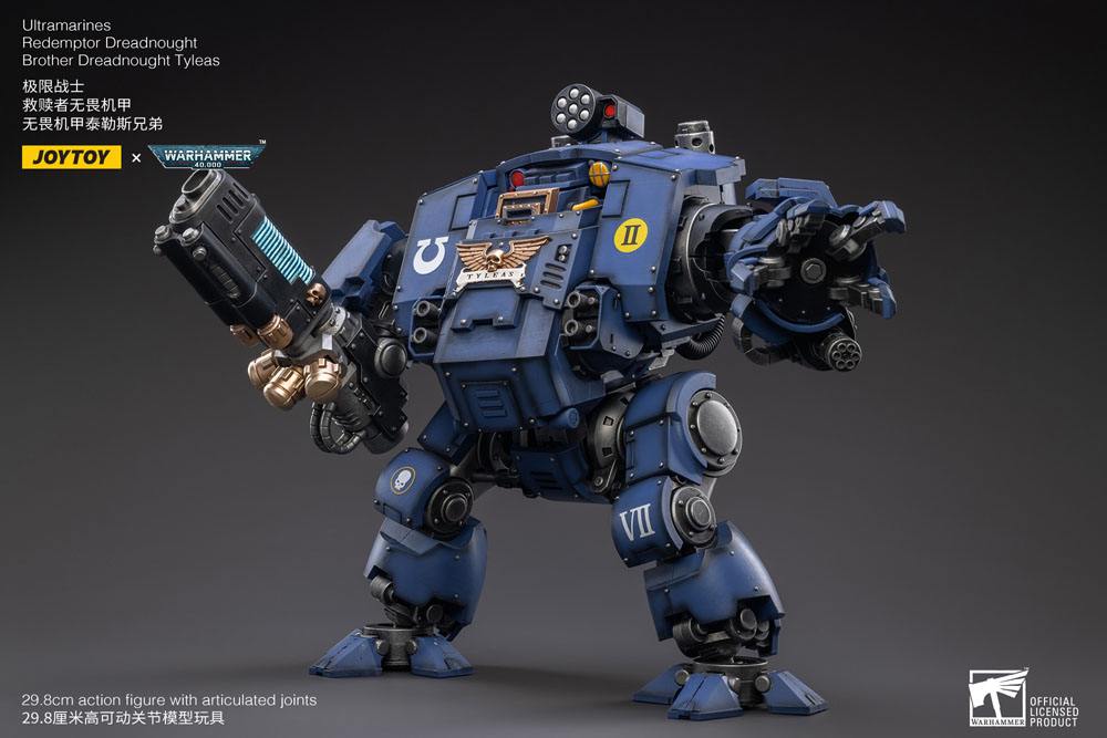 082026 - Warhammer 40,000 - Ultramarines Redemptor Dreadnought Brother Dreadnought Tyleas - Figurine Articulée Joy Toy