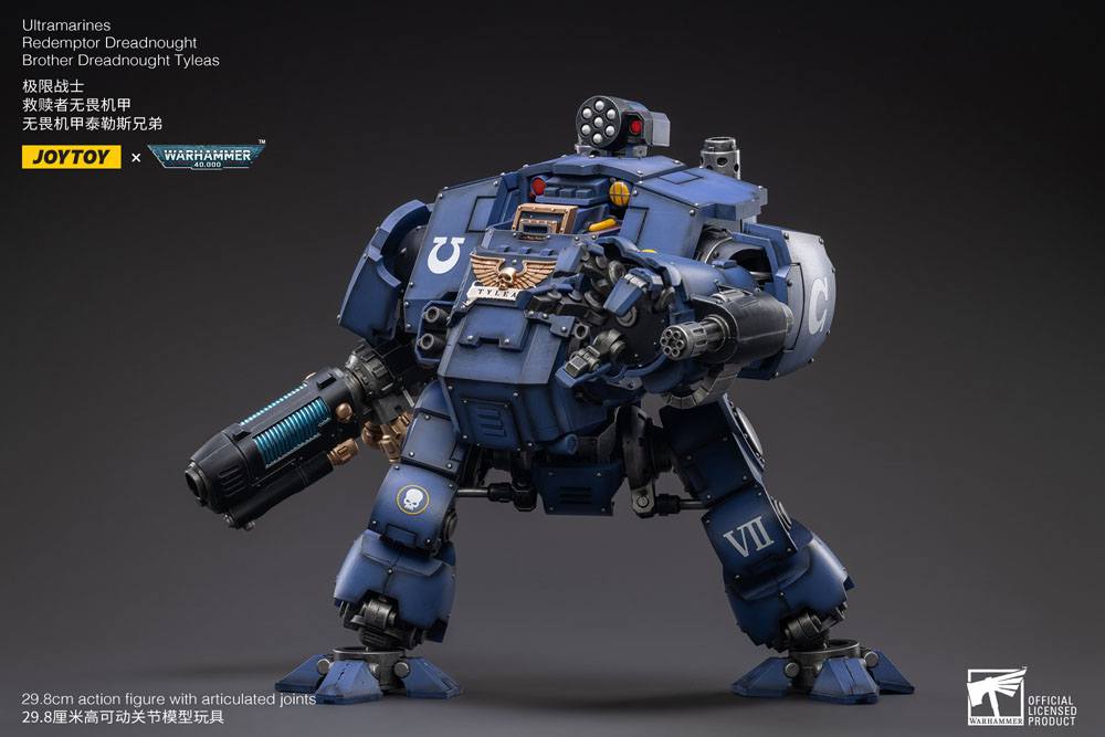 082026 - Warhammer 40,000 - Ultramarines Redemptor Dreadnought Brother Dreadnought Tyleas - Figurine Articulée Joy Toy