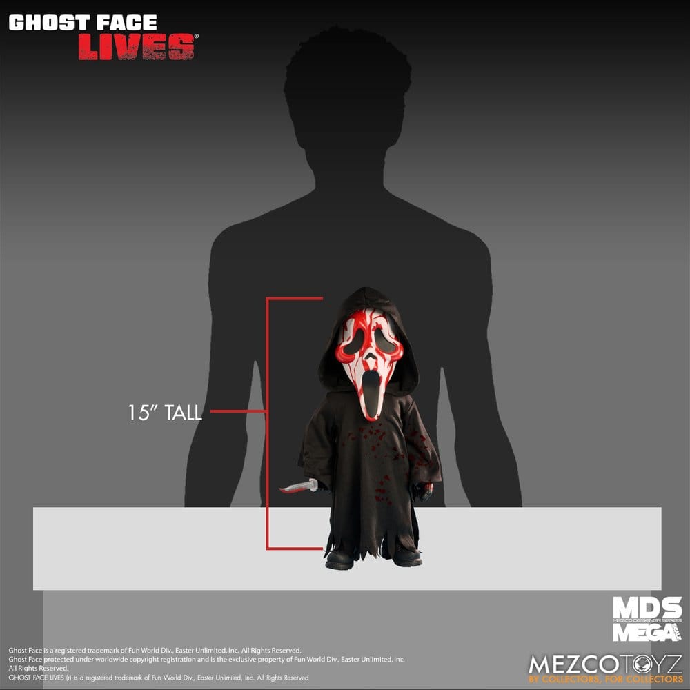 122026 - Scream –  Roto Bloody Ghost Face - Poupée Mezco