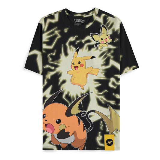 Pokémon - Mirage AOP Pikachu Lightning - T-Shirt Taille M/L