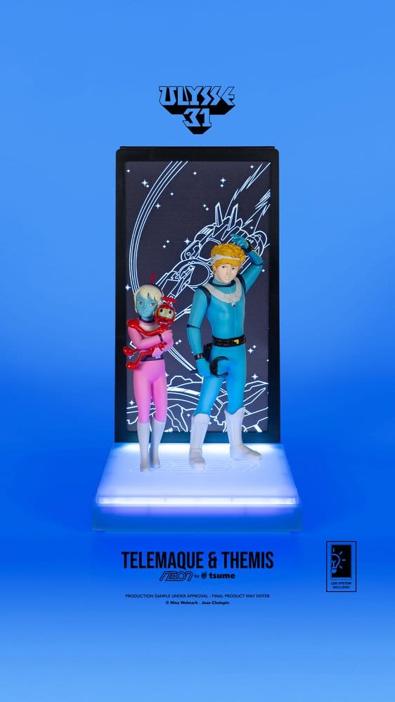 082026 Ulysse 31 Figurine Telemachus & Themis Neon 1/9 20 cm avec Nono