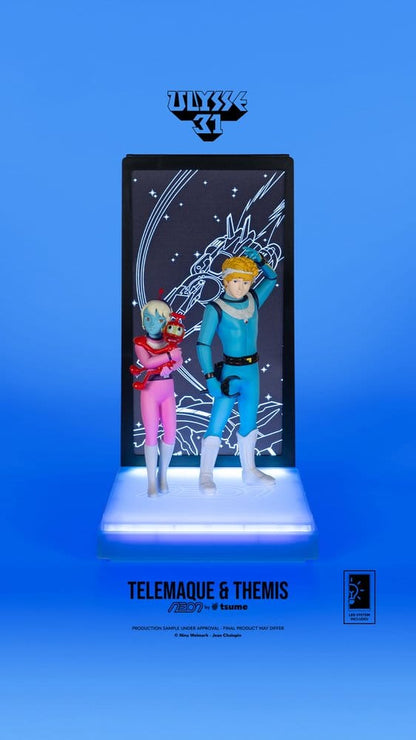 082026 Ulysse 31 Figurine Telemachus & Themis Neon 1/9 20 cm avec Nono