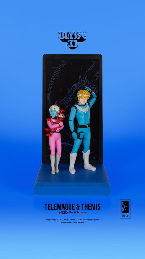 082026 Ulysse 31 Figurine Telemachus & Themis Neon 1/9 20 cm avec Nono