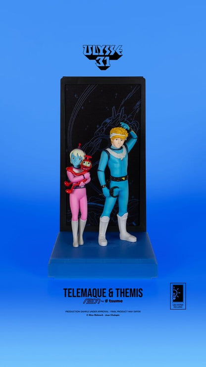 082026 Ulysse 31 Figurine Telemachus & Themis Neon 1/9 20 cm avec Nono