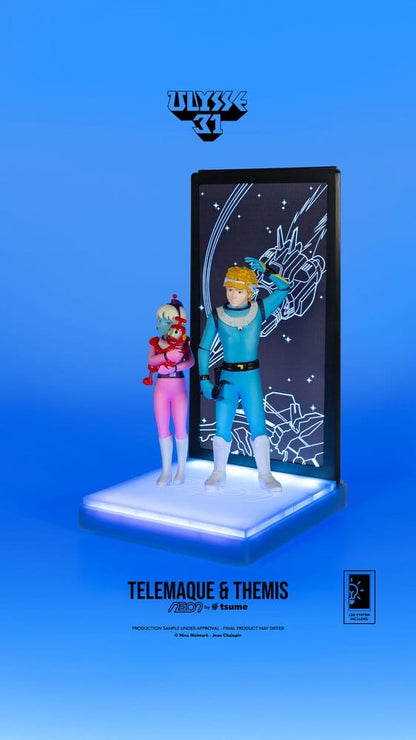 082026 Ulysse 31 Figurine Telemachus & Themis Neon 1/9 20 cm avec Nono