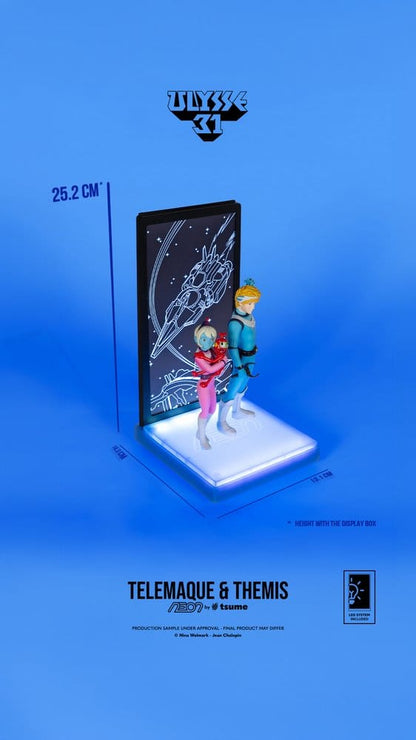 082026 Ulysse 31 Figurine Telemachus & Themis Neon 1/9 20 cm avec Nono