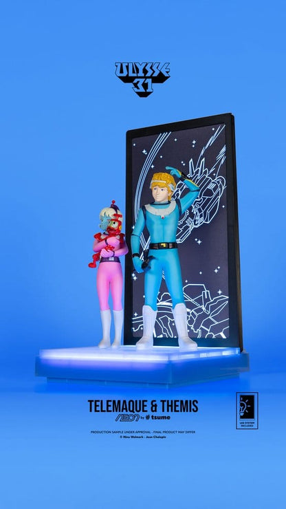 082026 Ulysse 31 Figurine Telemachus & Themis Neon 1/9 20 cm avec Nono